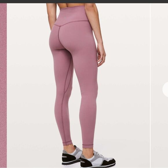 Lululemon align figue pink leggings high rise 28” size 8 - Picture 1 of 8